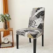 cheap Dining Chair Cover-Arrival Super Fit Stretch Removable Washable Short Dining Chair Protector Cover Seat Slipcover for Hotel Dining Room Ceremony Banquet Wedding Party