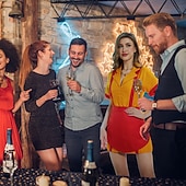 ieftine Costume de damă-Două fete, fără bani Max Caroline Rochii Costum Cosplay Ziua Regilor Costum sexy Îmbrăcați-vă for Pentru femei Adulți Halloween Carnaval Petrecere