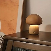 economico Lampade da tavolo-lampada da tavolo a fungo a led dimmerabile touch lampada da ufficio in legno ricaricabile tramite usb luce notturna camera da letto casa bar ufficio decorazione regalo di compleanno