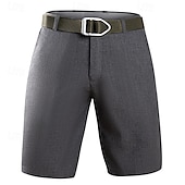 economico Pantaloni Corti da Cerimonia-Per uomo Pantaloncini Pantaloncini eleganti Tasche Gamba dritta Liscio Comfort Senza ferro Lunghezza del ginocchio Ufficio Attività commerciale Giornaliero Di tendenza Streetwear Grigio fumo Nero