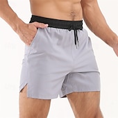 baratos shorts ativos masculinos-Homens calções atléticos Shorts de moletom Shorts de Corrida Shorts de Academia Bolsos Com Cordão Cintura elástica Tecido Conforto Curto Esportes Diário Para Noite Moda Casual Verde Claro Vermelho