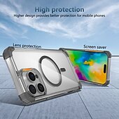 levne Pouzdra pro iPhone-telefon Carcasă Pro iPhone 16 Pro Max Plus iPhone 15 Pro Max Plus iPhone 14 13 12 Pro Max Plus Zadní kryt Magnetické Podpora bezdrátového nabíjení Nárazuvzdorné Retro PC