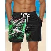 abordables maillot de bain boxer homme-Homme Short de bain Short de Bain Natation Tissu extensible dans les 4 sens Short de bain Bas Cordon Avec poches Natation Surf Plage Sports nautiques Imprimé Eté Printemps