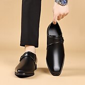 billiga Formell-herrskor med munkband i konstläder – klassiska bruna formella slip-on-klänningskor med spänndetalj, perfekta för affärs- och formella tillfällen