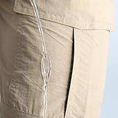 baratos Clássico-Homens Shorts táticos Bermuda Cargo Calção Bermudas Cintura elástica Bolso Com Zíper Tecido Prova-de-Água Secagem Rápida Comprimento do joelho Ao ar livre Casual Acampar e Caminhar Esportes Moda