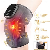 cheap Body Massager-Heated Knee Massager Shoulder Brace 3-In-1 Heated Knee Elbow Shoulder Brace Wrap Vibration Knee Heating Pad 3 Adjustable Vibrations And Heating Modes for Knee Elbow Shoulder Relax Leg Warmers