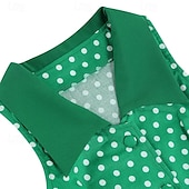 levne Šaty-Elegantní 50. léta Retro Ke kolenům Šaty A-Line šaty Čajové šaty Puntíky A-Linie Dámské Vánoce Karneval Nový rok Maturita Denní nošení loučení se svobodou nevěsty Dospělé Šaty pro návrat domů Léto