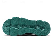 abordables Baskets-baskets de course vertes pour hommes avec tige en mesh et design léger – chaussures de sport respirantes et confortables pour le sport, les entraînements et les vêtements décontractés