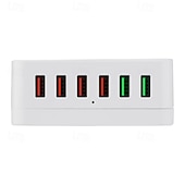 baratos Computador e Escritório-Estação de carregamento USB de 72 W com carregador sem fio de 15 W 6 em 1, várias portas USB, carregador de mesa para iPhone, iPad, Macbook, laptop, Samsung e dispositivos Android