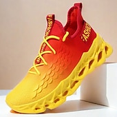abordables Baskets-baskets de course vertes pour hommes avec tige en mesh et design léger – chaussures de sport respirantes et confortables pour le sport, les entraînements et les vêtements décontractés