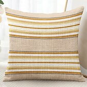 baratos estilo geométrico-Capa de Almofadas Decorativas Geométricas Listradas 1PC Capa de Almofada Quadrada Macia para Sofá de Quarto Sala de Estar Cadeira