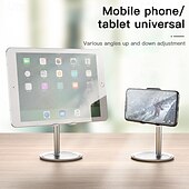 お買い得  タブレットスタンド-アルミ合金製携帯電話スタンド デスクトップ 角度調節可能 高さ調節可能 伸縮可能 便利なライブストリーミング K1 レイジーデスクトップ タブレットホルダー