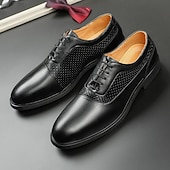voordelige Formeel-Voor heren Oxfords PU Leder Ademend Comfortabel Anti-slip Gesp Zwart Bruin Herfst Winter