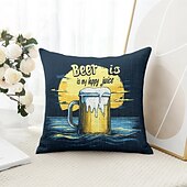 billige &quot;Quotes&amp;Saying Style&quot;-Øl Entusiast Dekorative Kasteputer Deksel 1PC Myk Kvadratisk Sofa Pute Sak Puteputer Soverom Stue Sofa Stol