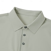 halpa Miesten Elite Polo-Miesten Polo Työ Katu Sänkyjen avaus Lyhythihainen Loma Muoti Yhtenäinen väri Napit Kesä Kevät Tumman harmaa Huurteinen vihreä Musta Tumman vihreä Vaalean harmaa Ruskea Polo