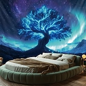 Недорогие Дерево жизни гобелен-Гобелен с мандалой Древо Жизни настенное искусство большой гобелен фреска декор фотографический фон плед занавеска для дома спальни и гостиной