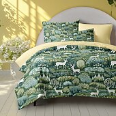 cheap 100% Cotton-100% Cotton Duvet Cover Set Tree Pattern Set Soft 3-Piece Luxury Bedding Set Home Decor Gift King Queen Duvet Cover