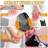 cheap Body Massager-Heated Knee Massager Shoulder Brace 3-In-1 Heated Knee Elbow Shoulder Brace Wrap Vibration Knee Heating Pad 3 Adjustable Vibrations And Heating Modes for Knee Elbow Shoulder Relax Leg Warmers