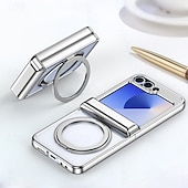 economico Cover Samsung-telefono Custodia Per Samsung Galaxy Capovolgi Z 6 Z Flip 5 Per retro Con supporto A calamita Supporta la ricarica wireless Retrò Placcatura PC