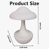 baratos Candeeiros de mesa-cogumelo luz noturna quarto lâmpada de mesa de cabeceira rgb atmosfera copo lâmpada usb recarregável lâmpada noturna para quarto dormitório sala de estar decoração para casa aniversário presente de