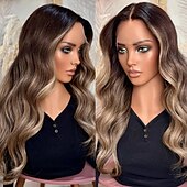 levne Paruky z přírodních vlasů se síťkou ofina-brazilské panenské vlasy bez lepení 5x5 krajkové zapínání paruky popelavá blond ombre melír krajka frontální paruka přírodní vlasová linie předtrhaná pro ženy