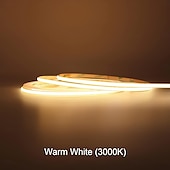 abordables Bandes lumineuses à brancher-Bande lumineuse LED COB 24 V 4-10 m ultra étroite 5 mm 3000 K 4000 K 6000 K CRI90 sans zone sombre, ruban LED flexible et découpable à intensité variable, convient pour la décoration intérieure de