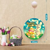 お買い得  イースターライト-イースターバニーエッグ吸盤ショーケースライト電池式イースターディナーパーティー用お祝いデコレーション