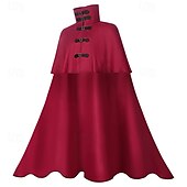 abordables Capuches &amp; Manteaux-Rétro Vintage Médiéval Renaissance Cap Cape à Capuche Châles Ranger Elfe Tir à l&#039;arc Couleur Unie Homme Femmes Celtique Viking Fantaisie Halloween LARP Adulte Châle Toutes saisons