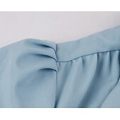 levne Šaty-Elegantní 50. léta Retro Ke kolenům Šaty A-Line šaty Čajové šaty Pevná barva A-Linie Dámské Vánoce Karneval Nový rok Maturita Denní nošení loučení se svobodou nevěsty Dospělé Šaty pro návrat domů Léto
