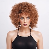 economico Parrucche trendy sintetiche-Parrucche sintetiche Yaki liscia Con frangia A macchina Parrucca Corto Oro chiaro Violetto Marrone chiaro Marrone scuro A1 Capelli sintetici Per uomo Biondo