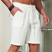 billige Herre Elite Shorts-Herre kinesisk Casual shorts Blad Pustende Utendørs Kort utendørs Daglig Ferie Hawaiisk Hvit Blå Mikroelastisk