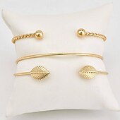 billige Armbånd-Dame Mansjettarmbånd Fancy Dyrebar Punk Stilfull Legering Armbånd Smykker Gull Til Fest