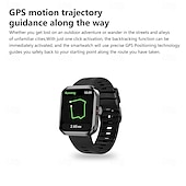 preiswerte Smartwatch-696 NX22 Smartwatch 1.78 Zoll Smartwatch Fitnessuhr Bluetooth Schrittzähler Anruferinnerung Schlaf-Tracker Kompatibel mit Android iOS Damen Herren GPS Freisprechanlage Nachrichterinnerung IP 67 46mm