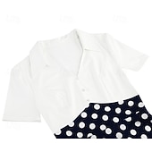 cheap Dresses-1950s Retro Vintage Rockabilly Knee Length Dress Tea Dress Swing Dress Polka dots Fit &amp; Flare Swing Fancy Dress Women's Christmas Carnival New Year Homecoming Daily Wear Bachelorette Party Adults'