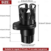 voordelige Auto-organizers-2 in 1 multifunctionele autobekerhouder autobekerhouder expander adapter 360 graden draaibare auto dubbele bekerhouder verstelbare standaard expander voor ronde bekerhouder