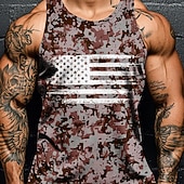  4 juli 2026 250e Memorial Day Mannen Patriottische Patriot 3D Print Veteran Crew Neck T-Shirt Casual