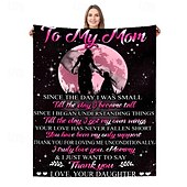cheap Blankets &amp; Throws-Mother&#039;s Day Blanket, A Letter to Mom, Mother&#039;s Day Gift  Soft and Cozy Throw, Perfect Gift for Mom, Floral or Heart Design, Warm and Comfortable