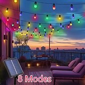 זול אורות מיתר סולאריים-5m-20leds חיצוני צבע סולארי כדור בועה מחרוזת אור חצר קמפינג אוהל גן חתונה פסטיבל אווירה קישוט מחרוזת אור