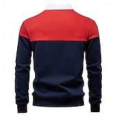 economico Felpe e Sweatshirt Elite da Uomo-Per uomo Felpa Polo Giallo Verde militare Rosso Blu Verde Bavero Blocco di colori Casuale Quotidiano Sportivo Casual Primavera &amp; Autunno Abbigliamento Felpe con cappuccio Felpe Manica Lunga