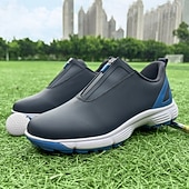 preiswerte Herren Golfschuhe-weiße Golfschuhe für Herren mit Reißverschluss, atmungsaktivem Obermaterial und gepolsterter Sohle für Komfort und Leistung auf dem Platz