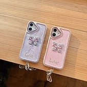 cheap iPhone Cases-Phone Case For iPhone 16 iPhone 16 Pro iPhone 16 Pro Max iPhone 15 iPhone 15 Pro Max iPhone 14 Pro Max iPhone 13 12 Pro Max Back Cover with Wrist Strap Bling Glitter Shiny Shockproof Retro Silicone