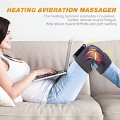 cheap Body Massager-Heated Knee Massager Shoulder Brace 3-In-1 Heated Knee Elbow Shoulder Brace Wrap Vibration Knee Heating Pad 3 Adjustable Vibrations And Heating Modes for Knee Elbow Shoulder Relax Leg Warmers