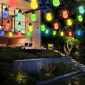 זול אורות מיתר סולאריים-5m-20leds חיצוני צבע סולארי כדור בועה מחרוזת אור חצר קמפינג אוהל גן חתונה פסטיבל אווירה קישוט מחרוזת אור