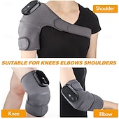 cheap Body Massager-Heated Knee Massager Shoulder Brace 3-In-1 Heated Knee Elbow Shoulder Brace Wrap Vibration Knee Heating Pad 3 Adjustable Vibrations And Heating Modes for Knee Elbow Shoulder Relax Leg Warmers