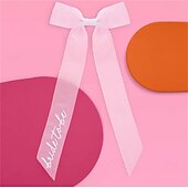 abordables Accesorios-Pinza para el cabello de una sola capa con lazo de novia grande y elegante con perlas falsas, cinta de tul de estilo dulce, accesorio de velo de novia de cuento de hadas de moda para uso diario