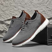 preiswerte Sneaker für Herren-Atmungsaktive Strick-Sneaker für Herren mit Kunstlederakzenten – stylische, leichte Sportschuhe für die Freizeit und den Komfort im Alltag