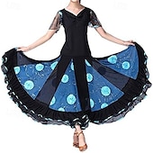 voordelige Ballroom danskleding-elegante ballroom dans latijns feest lange rok wedstrijd jurk