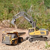 economico Forniture per feste-giocattolo escavatore telecomandato per ragazzi dai 6 ai 12 anni, i migliori regali di compleanno per bambini dai 4 ai 7, 8, 9, 10 e 11 anni, giocattoli da costruzione telecomandati con paletta in