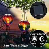 economico Luci paesaggistiche-1 lampada a palloncino solare da esterno in ferro con fiamma multicolore sfumata per cortile, giardino, sentiero, prato, matrimonio, festival e atmosfera di festa