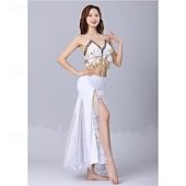 cheap Belly Dancewear-Belly Dance Skirt Sequin Split Dance Costume Set Hip-Hugging Skirt Stage Performance Competition Skirt